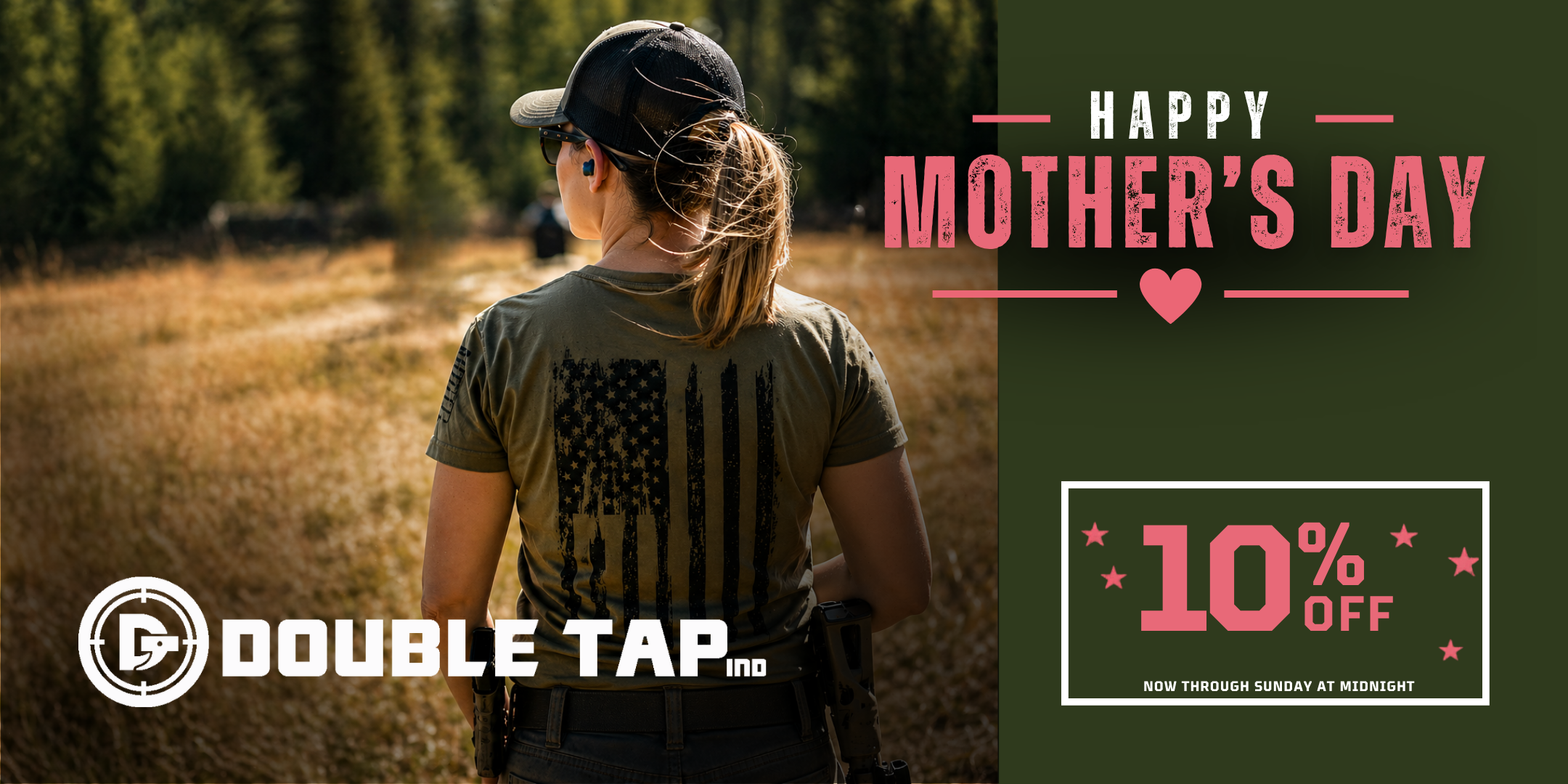 Mother's Day Sale graphic promoting 10% off sitewide - for desktop