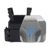 Black Recon Tactical Carrier with a shooters & SAPI cut steel plates featuring protective PolyShield Spall Coating