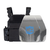Black Recon Tactical Carrier with two shooters cut steel plates featuring protective PolyShield Spall Coating