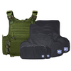 Green M.O.D. plate carrier with CaliberX soft wrap around body armor panels & soft armor side panels