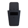 Front of a black 16" x 30" Caliber Armor Rifle rated Level III+ RF2 Ballistic Shield with pivoting handle on a white background