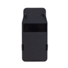 Front view of black 8" x 17" Caliber Armor Rifle rated Level III+ RF2 Ballistic Shield on a white background