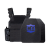 Black recon tactical carrier with a shooters & SAPI cut level iv ceramic plates