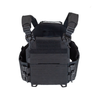 aerial view of Black tactical plate carrier with tubes