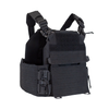 Partial side view of Black carrier with quick detach tubes on both shoulders and waist
