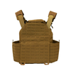 Back view of Brown recon tac carrier with molle