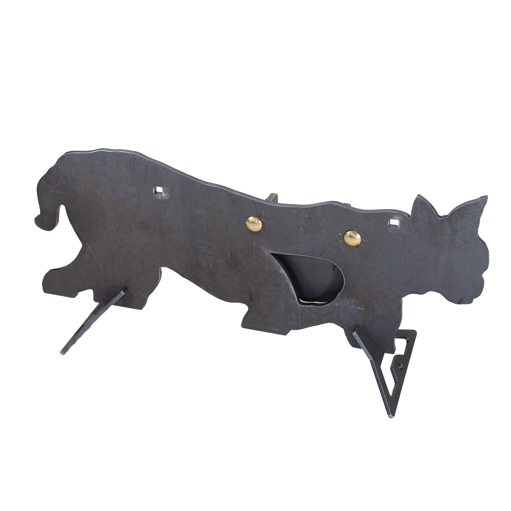 3/8" AR500 Steel Bobcat Target with Reactive Vital Paddle Top