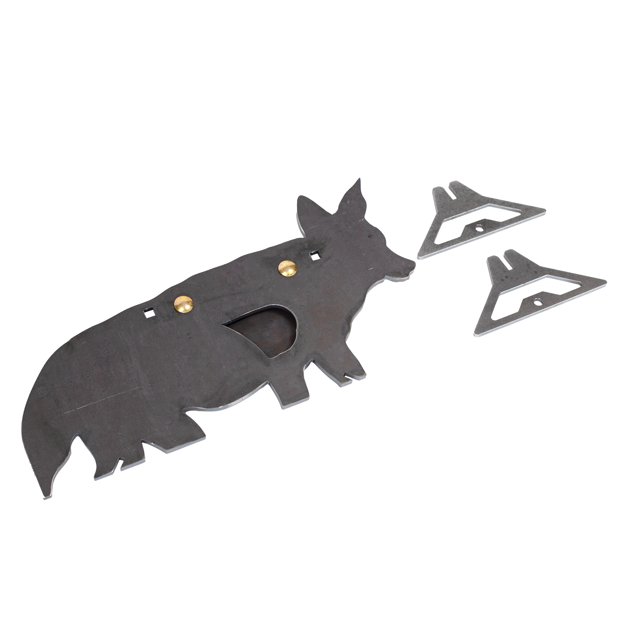 3/8" Steel AR500 Coyote Silhouette Reactive Target Parts