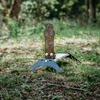 12" Spring popper target - painted base & raw auto-resetting target
