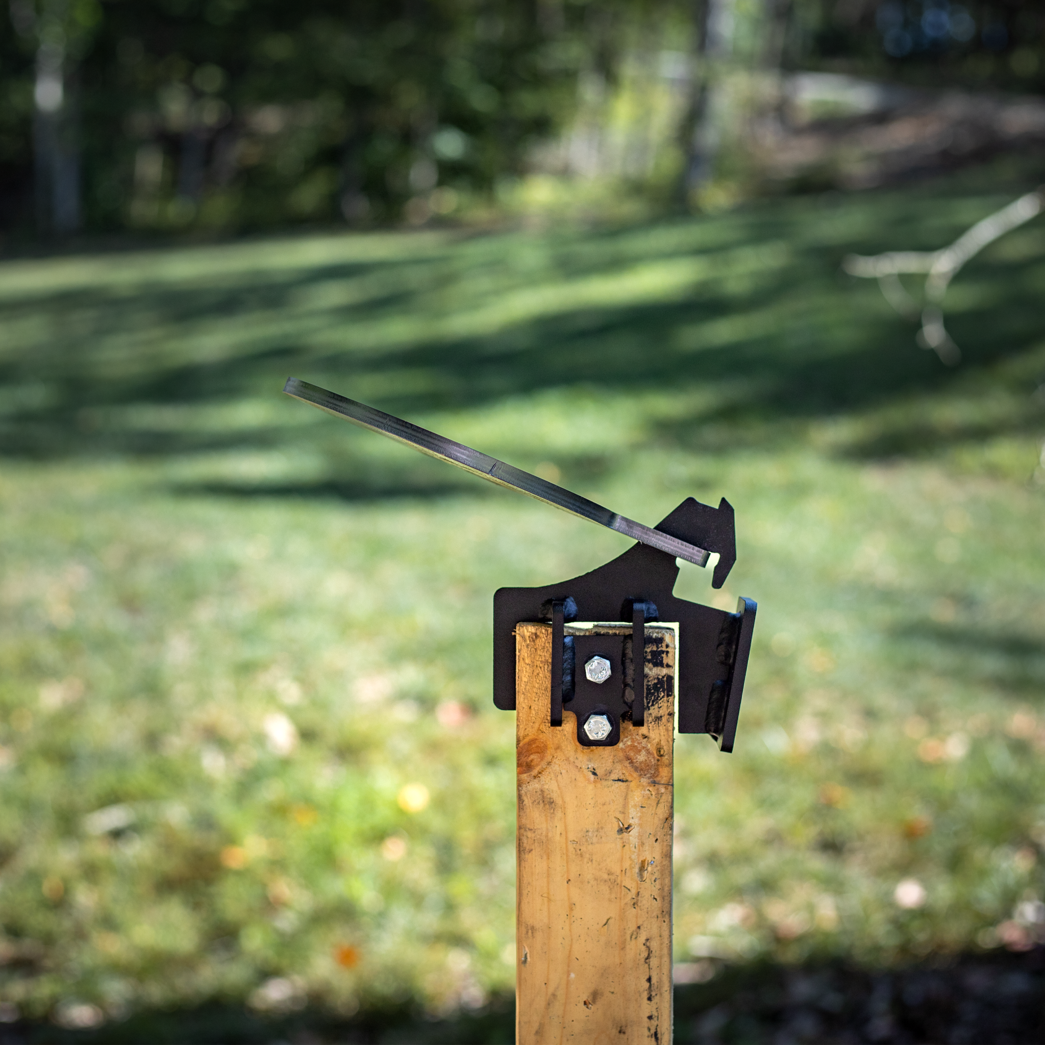 3/8" AR500 8" Knockdown Round Steel Target with Armored 2x4 Hanger