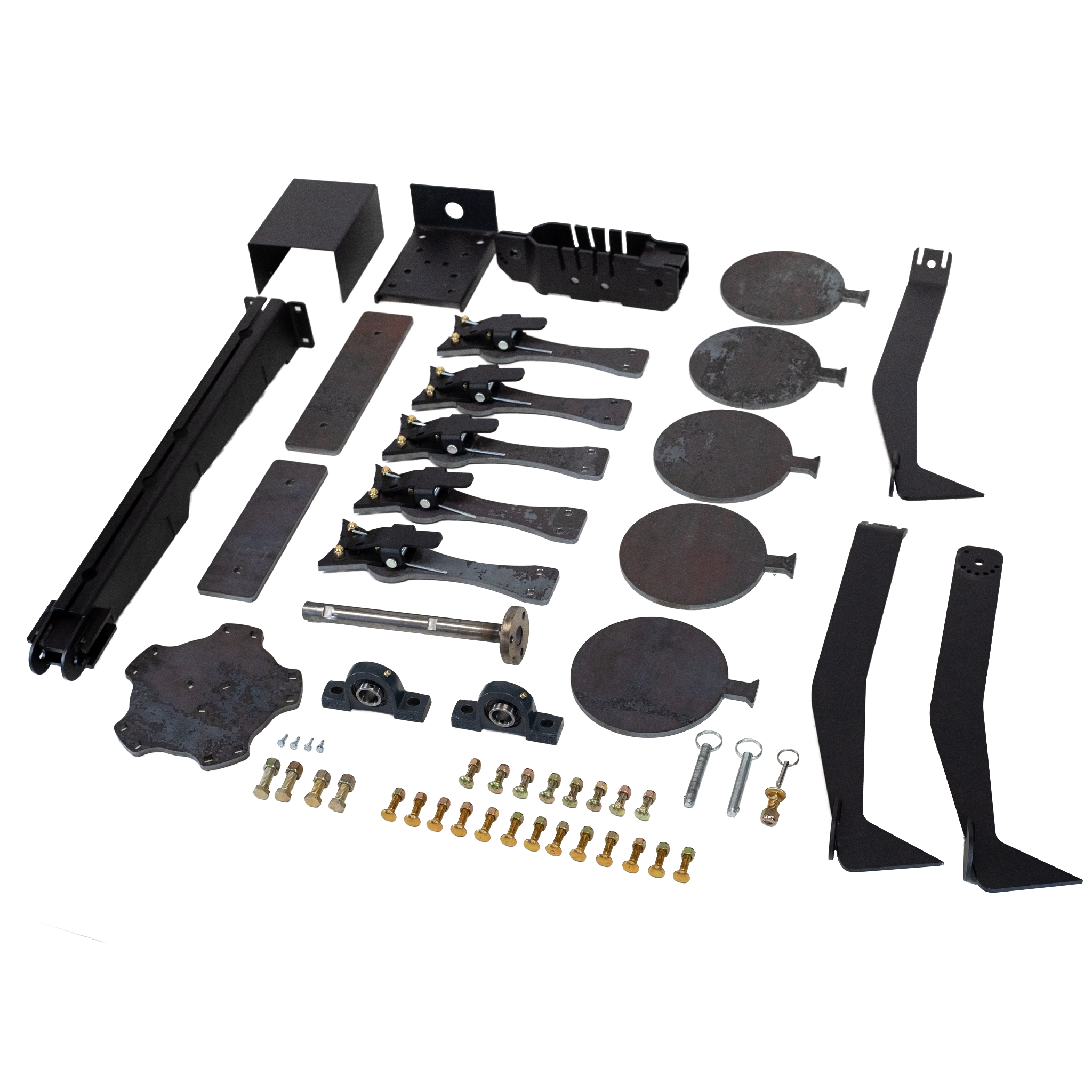 Unassmbled view of all components that are included with a Five Paddle Texas Star