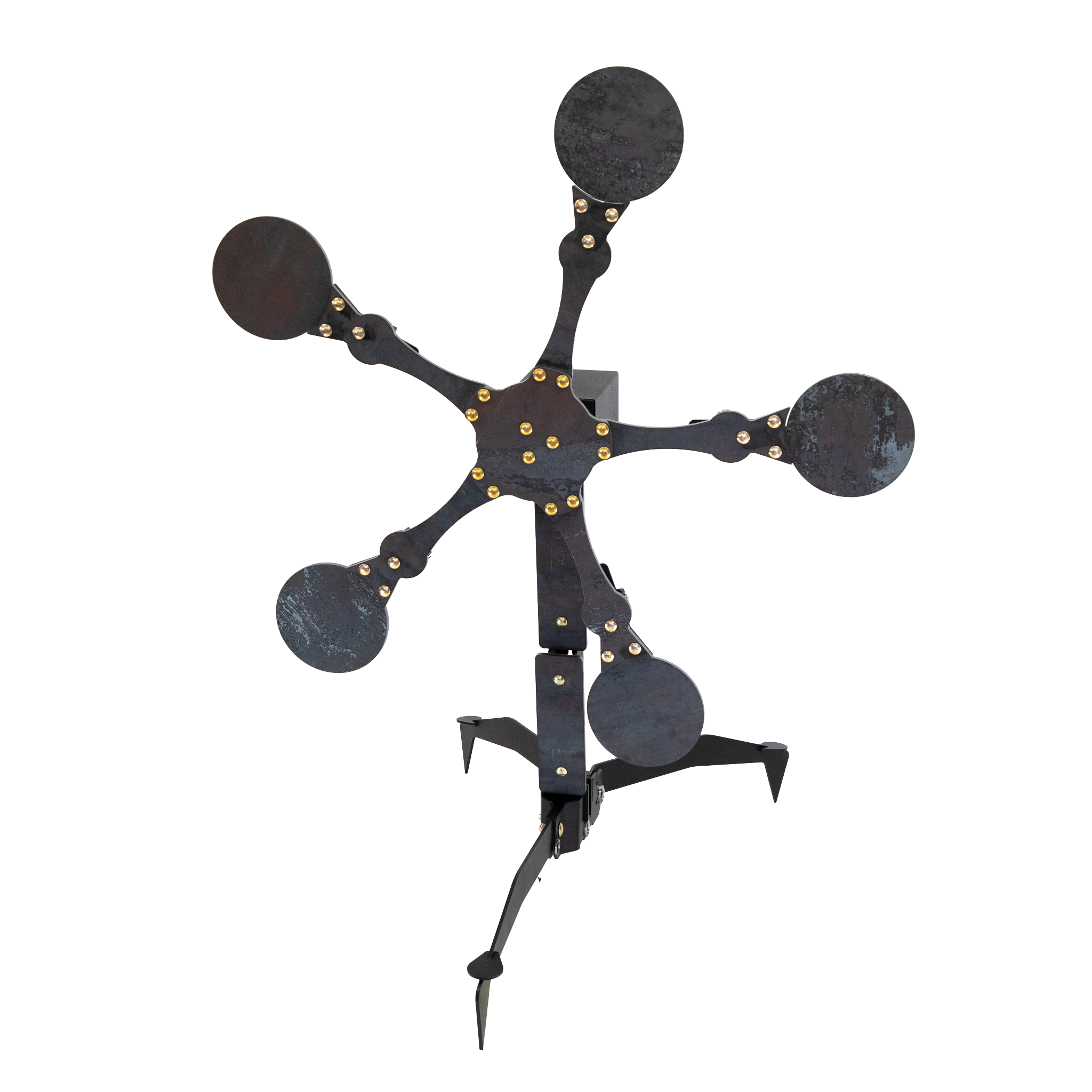 Five Paddle Texas Star  with armored stand fully assembled on a white background