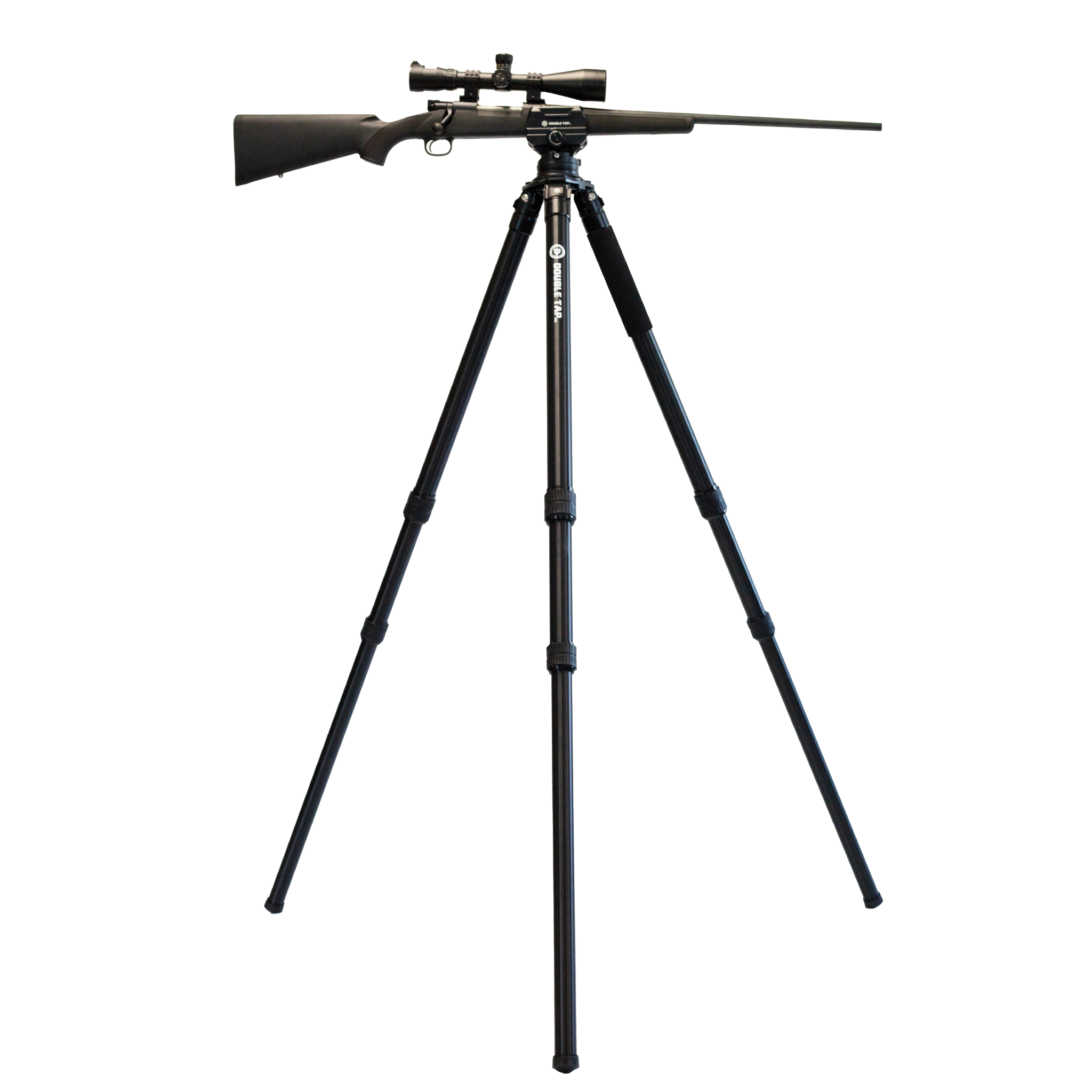 saddle-clamp-on-panoramic-leveling-head-tripod-mount-with-secured-firearm-level-on-aluminum-tripod