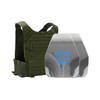 Olive Drab Green Phantom carrier with two shooters cut steel body armor plates with protecting PolyShield anti-spall coating