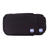 nij level iiia soft armor panels, black, for cummerbund protection, 5.25" Tall by 8.5" wide - CA branding on a wite background