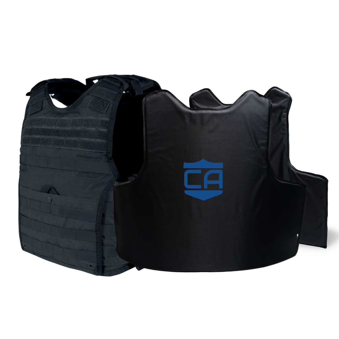 Navy Condor EXO Plate Carrier Gen II with Level IIIA Soft Body Armor Panels on a white background
