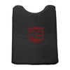 Black CaliberX Core Rear NIJ Level IIIA HG2 Soft Body Armor panel for MOPC Carrier with red CA Logo decal on a white background