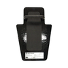 Backside of black 12" x 18" Caliber Armor Pistol rated Level IIIA HG2 Ballistic Shield with value line handle, padded armrest on a white background
