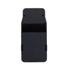 Front view of black 8" x 17" Caliber Armor Pistol rated Level IIIA HG2 Ballistic Shield on a white background