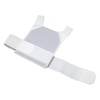 White Gray Man jersy mesh concealable carrier showing one of the elastic cummerbund sides un-velcroed on the front of the vest