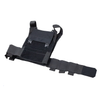Phantom low profile plate carrier in black showing how to adjust the cummerbund for secure fitment and comfortable sizing on a white background