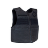 profile view of first responder body armor uniform style vest with zipp pockets and molle 