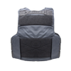 rear view of midnight blue patrol body armor vest with velcro & elastic cummerbund