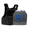 Black M.O.D. carrier with two  SAPI cut UHMWPE Maritime plates with waterproof coating