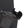 back of ballistic shield with universal weapon support bracket bolted on it