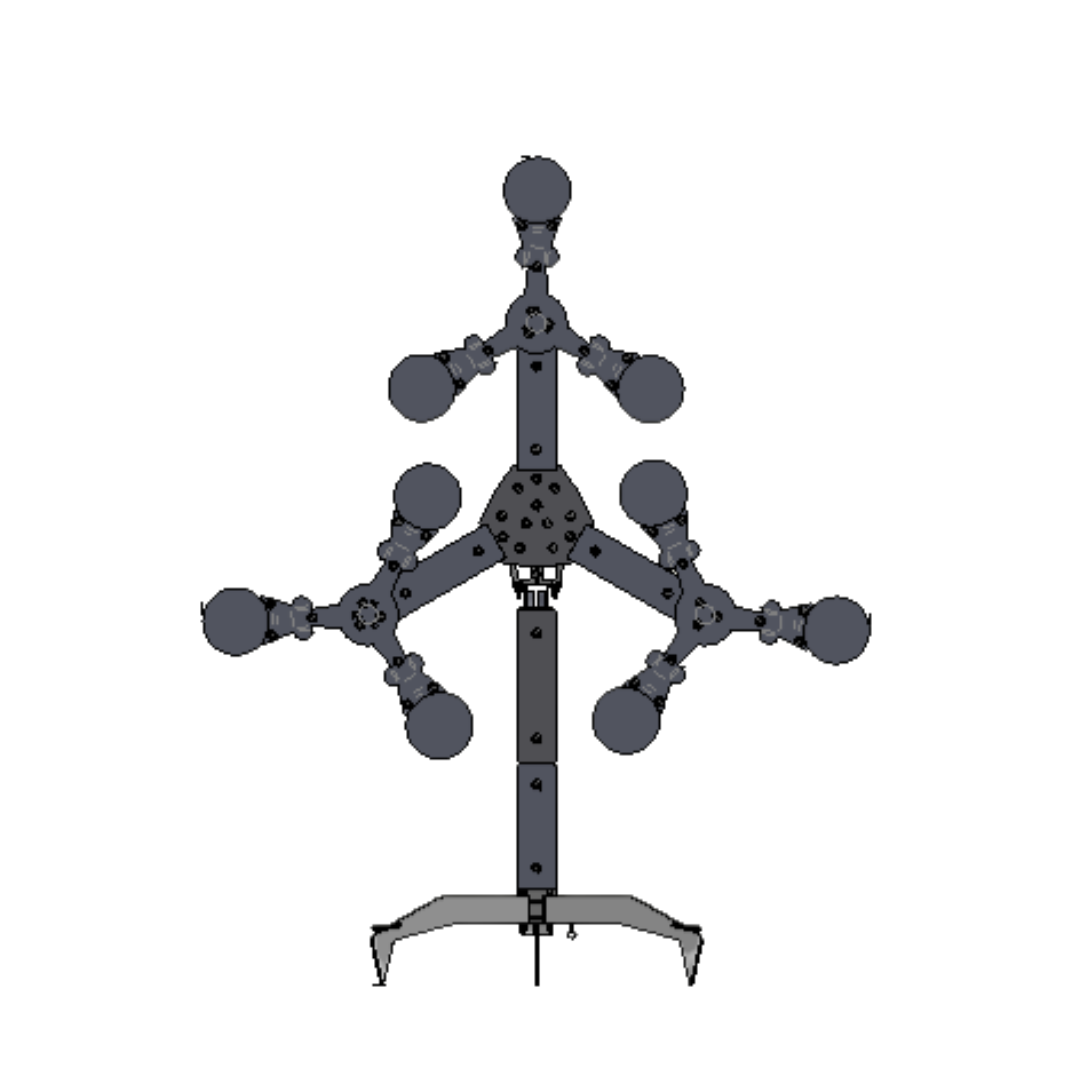 Triple Texas Star Reactive Steel Target – 3/8" AR500 Steel