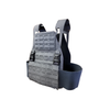 Side profile of wolf grey DV8 Plate Carrier showing low-profile construction on a white background