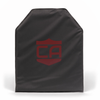 NIJ Level IIIA HG2 CaliberX Core Soft Body Armor plate backer panel, SAPI cut profile with red CA decals -  on a white background