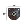 Double Tap Industries 1/2" thick steel 10"x10" AR500 steel gong target for shooting practice