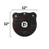 Double Tap Industries 1/2" thick steel 12"x12" AR500 steel gong target for shooting practice