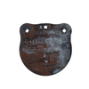 Double Tap Industries 1/2" thick steel 6"x6" AR500 steel gong target for shooting practice back view