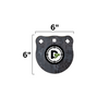 Double Tap Industries 1/2" thick steel 6"x6" AR500 steel gong target for shooting practice