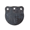 Double Tap Industries 1/2" thick steel 8"x8" AR500 steel gong target for shooting practice back view