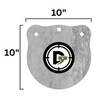 Double Tap Industries 3/8" thick steel AR500 steel gong 10 inch target raw steel unpainted for shooting practice