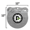 Double Tap Industries 3/8" thick steel AR500 steel gong 12 inch target raw steel unpainted for shooting practice