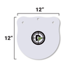 Double Tap Industries 3/8" thick steel AR500 steel gong 12 inch target painted white for shooting practice