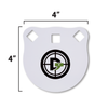 Double Tap Industries 3/8" thick steel AR500 steel gong 4 inch target painted white for shooting practice