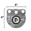 Double Tap Industries 3/8" thick steel AR500 steel gong 4 inch target raw unpainted for shooting practice