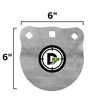 Double Tap Industries 3/8" thick steel AR500 steel gong 6 inch target raw unpainted for shooting practice