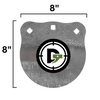 Double Tap Industries 3/8" thick steel AR500 steel gong 8 inch target raw steel unpainted for shooting practice