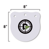 Double Tap Industries 3/8" thick steel AR500 steel gong 8 inch target painted white for shooting practice