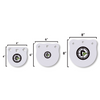 Double Tap Industries 3/8" thick steel AR500 steel gong targets painted white for shooting practice