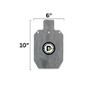 Double Tap Industries 3/8" thick raw steel 6"x10" AR500 steel target Front View of Silhouette Target for Shooting Practice 