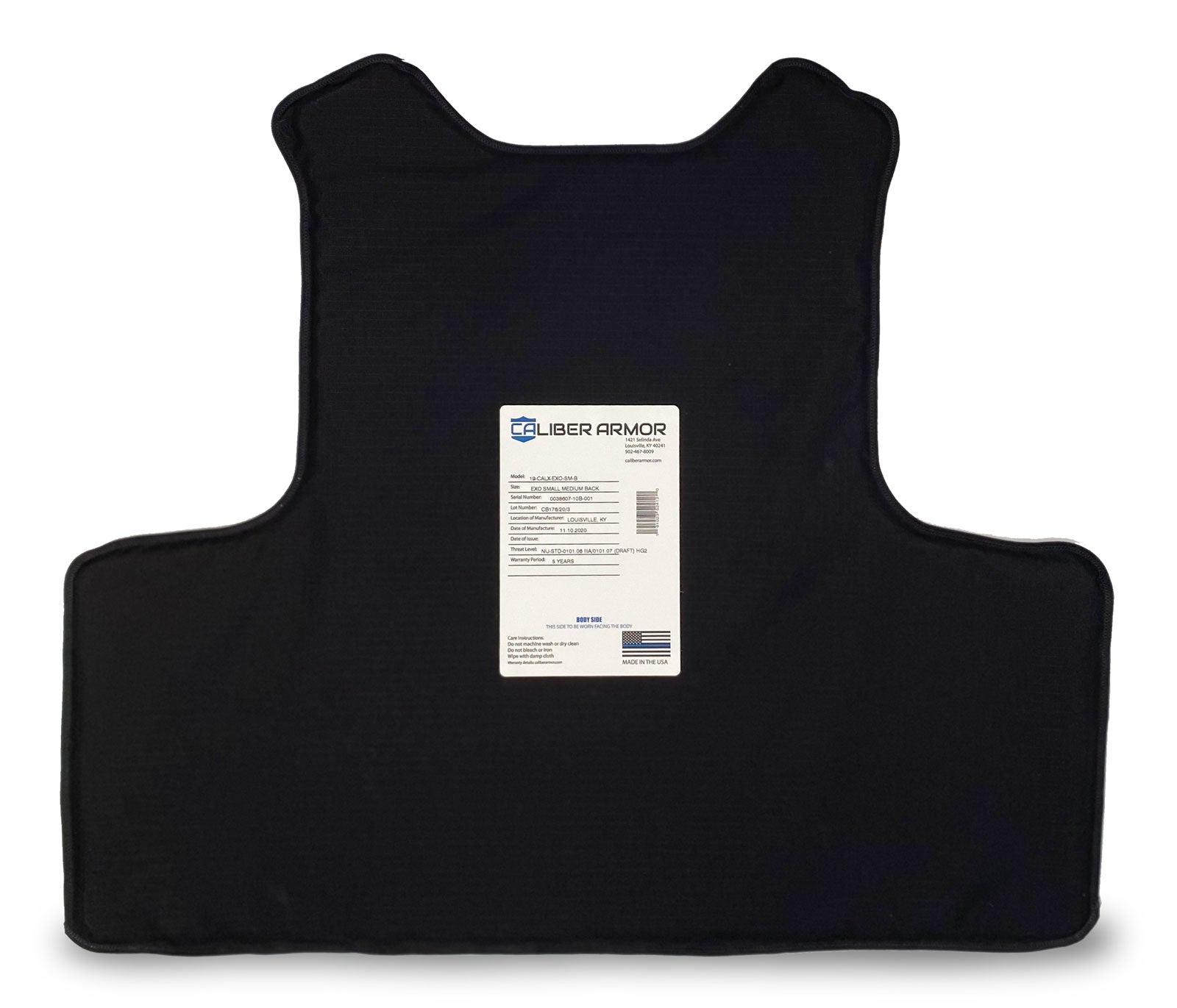 CaliberX Level IIIA Body Armor Panels for EXO Plate Carrier