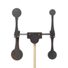 Small 3/8 inch steel dual spinning reactive target for 2x4 mounting