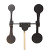 Large 3/8 inch steel dual spinning reactive target for 2x4 mounting